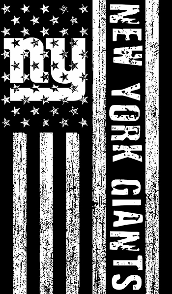 New York Giants Black And White American Flag logo vinyl decal